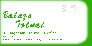 balazs tolnai business card